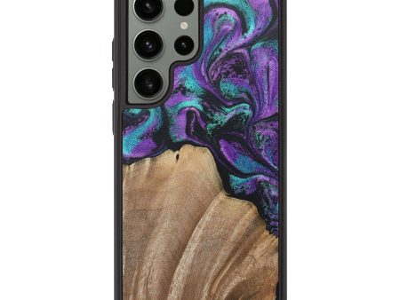 Galaxy S23 Ultra Wood+Resin Phone Case - Scarlett (Purple, 687156) Fashion