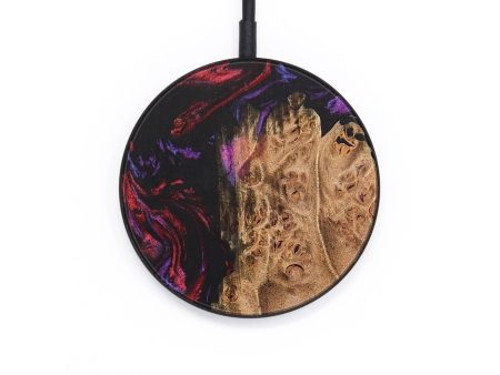 Circle Wood+Resin Wireless Charger - Angel (Red, 687862) Online now