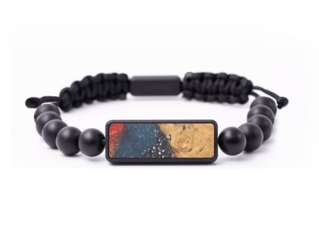 Onyx Bead Wood+Resin Bracelet - Myles (Cosmos, 687494) Cheap