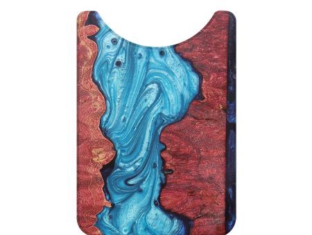 Live Edge Wood+Resin Wallet - Glenda (Blue, 683863) For Cheap