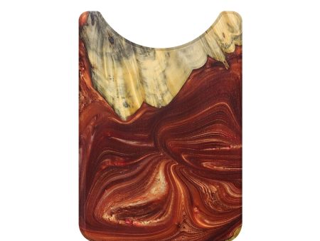 Live Edge Wood+Resin Wallet - Autumn (Red, 686301) Sale