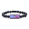 Lava Bead Wood+Resin Bracelet - Jeremy (Cosmos, 687491) For Sale