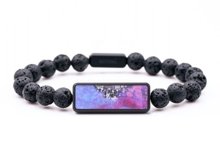 Lava Bead Wood+Resin Bracelet - Jeremy (Cosmos, 687491) For Sale