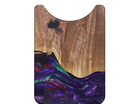 Live Edge Wood+Resin Wallet - Gale (Purple, 684530) For Sale