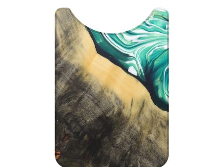 Live Edge Wood+Resin Wallet - Randy (Green, 684362) Fashion