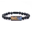 Lava Bead Wood+Resin Bracelet - Caylee (Cosmos, 684800) Supply