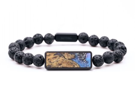 Lava Bead Wood+Resin Bracelet - Caylee (Cosmos, 684800) Supply