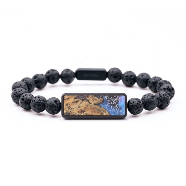 Lava Bead Wood+Resin Bracelet - Caylee (Cosmos, 684800) Supply