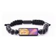 Onyx Bead Wood+Resin Bracelet - Samara (Purple, 684821) Sale