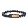 Lava Bead Wood+Resin Bracelet - Julia (Blue, 683385) on Sale