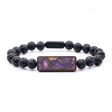 Lava Bead ResinArt Bracelet - Elaina (Purple, 686270) on Sale