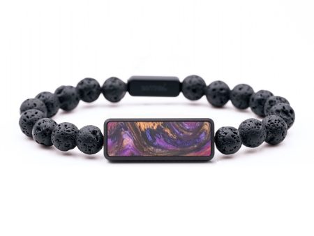 Lava Bead ResinArt Bracelet - Elaina (Purple, 686270) on Sale