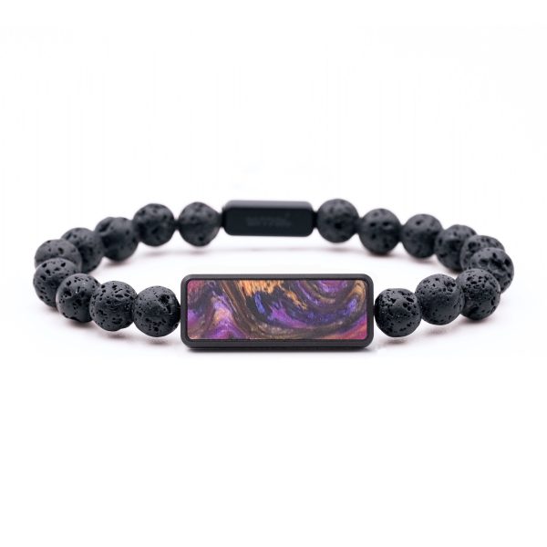 Lava Bead ResinArt Bracelet - Elaina (Purple, 686270) on Sale