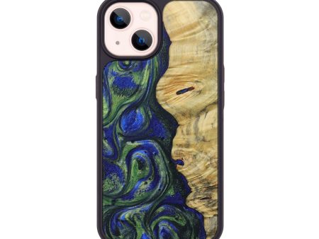 iPhone 14 Wood+Resin Phone Case - Anderson (Green, 688010) Discount