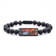 Lava Bead Wood+Resin Bracelet - Hayes (Cosmos, 687411) For Sale