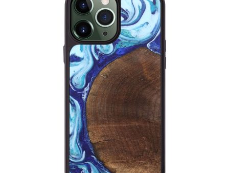 iPhone 13 Pro Max Wood+Resin Phone Case - Bonnie (Blue, 686964) For Sale