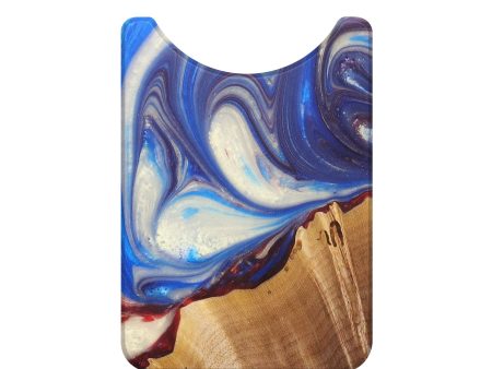 Live Edge Wood+Resin Wallet - Annalise (Blue, 686298) Online