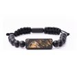 Onyx Bead Wood+Resin Bracelet - Eva (Pure Black, 687469) Sale