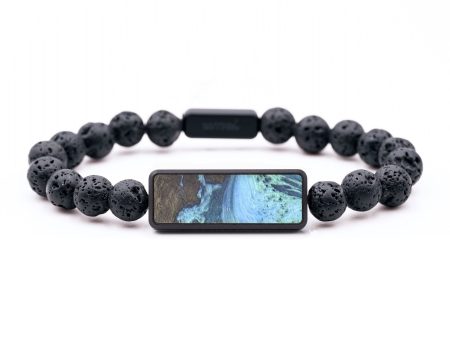 Lava Bead Wood+Resin Bracelet - Terrance (Blue, 684866) Fashion