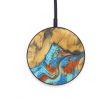 Circle Wood+Resin Wireless Charger - Alejandro (Teal & Gold, 683071) For Discount