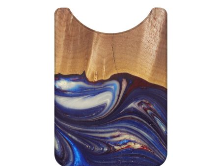 Live Edge Wood+Resin Wallet - Ramona (Blue, 686299) Cheap