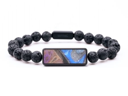 Lava Bead Wood+Resin Bracelet - Karissa (Cosmos, 687415) on Sale