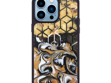 iPhone 14 Pro Max Wood+Resin Phone Case - Ariana (Pattern, 686486) Cheap