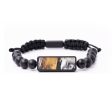 Onyx Bead Wood+Resin Bracelet - Cynthia (Black & White, 686234) Supply