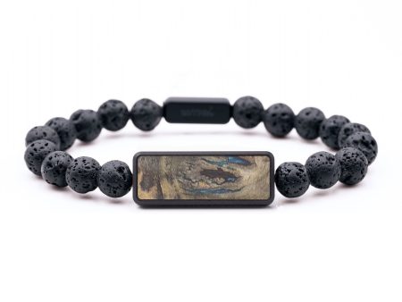 Lava Bead Wood+Resin Bracelet - Wilbur (Wood Burl, 687440) Online