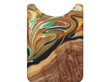 Live Edge Wood+Resin Wallet - Kyle (Green, 684303) Sale