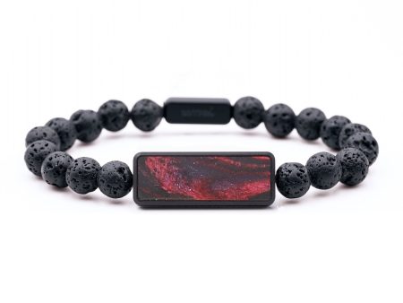 Lava Bead ResinArt Bracelet - Hallie (Red, 683820) Cheap