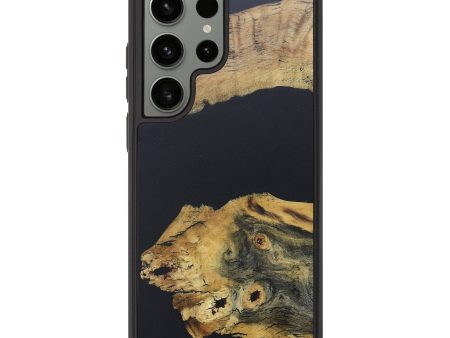 Galaxy S23 Ultra Wood+Resin Phone Case - Noel (Pure Black, 685292) Sale