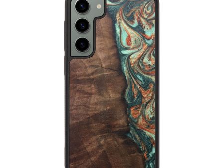 Galaxy S23 Plus Wood+Resin Phone Case - Naomi (Green, 686743) Hot on Sale