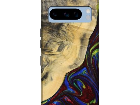 Pixel 8 Pro Wood+Resin Live Edge Phone Case - Dominique (Red, 683551) on Sale