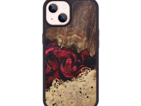 iPhone 14 Wood+Resin Phone Case - Ashley (Red, 684123) Cheap