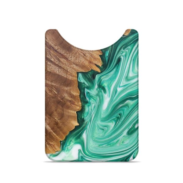 Live Edge Wood+Resin Wallet - Charlotte (Green, 684297) Fashion