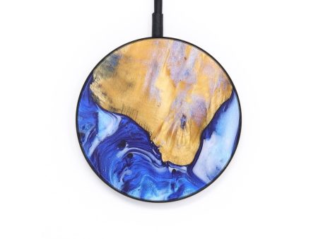 Circle Wood+Resin Wireless Charger - Amiyah (Blue, 686158) For Cheap