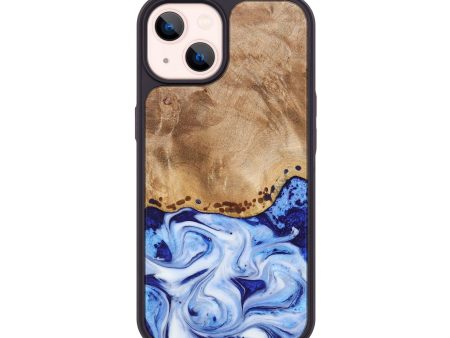 iPhone 14 Wood+Resin Phone Case - Milo (Blue, 685537) Discount