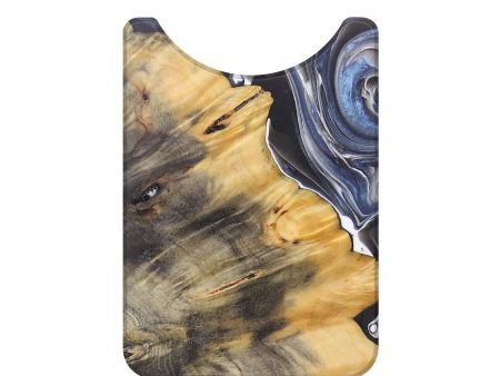 Live Edge Wood+Resin Wallet - Josue (Black & White, 684489) Online