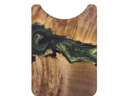 Live Edge Wood+Resin Wallet - Glenn (Green, 684361) Sale