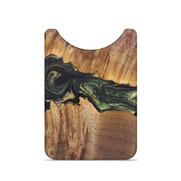 Live Edge Wood+Resin Wallet - Glenn (Green, 684361) Sale