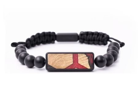 Onyx Bead Wood+Resin Bracelet - Madyson (Pattern, 683504) Online