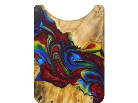 Live Edge Wood+Resin Wallet - Remi (Red, 683843) For Sale