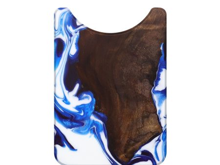 Live Edge Wood+Resin Wallet - Donna (Blue, 684353) Supply