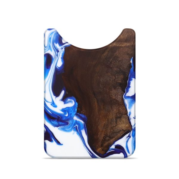 Live Edge Wood+Resin Wallet - Donna (Blue, 684353) Supply