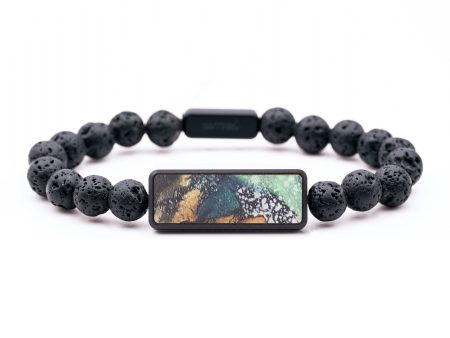 Lava Bead Wood+Resin Bracelet - Shelley (Cosmos, 684792) Supply