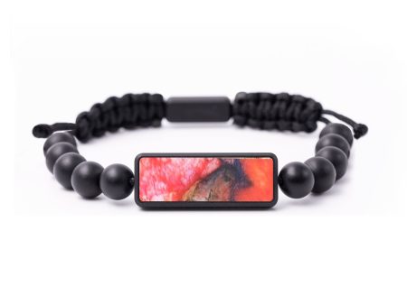 Onyx Bead Wood+Resin Bracelet - Sutton (Red, 687500) Discount