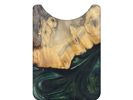 Live Edge Wood+Resin Wallet - Cecelia (Green, 684554) Online now