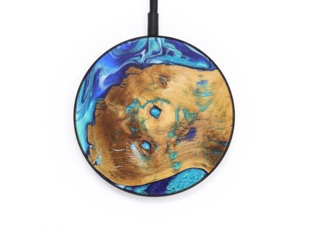 Circle Wood+Resin Wireless Charger - Alayah (Blue, 687347) For Sale