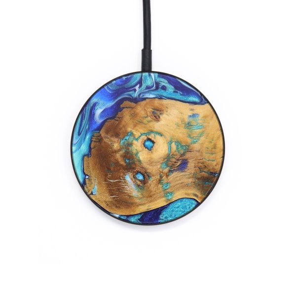 Circle Wood+Resin Wireless Charger - Alayah (Blue, 687347) For Sale